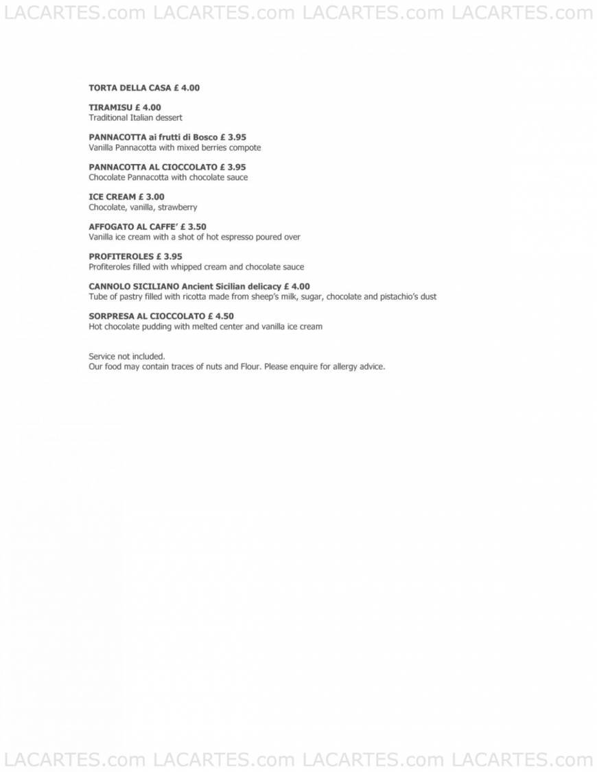  Pricelists of Il Vesuvio Restaurant - Tunbridge Wells 112 Camden Road - Photo 5 of 11