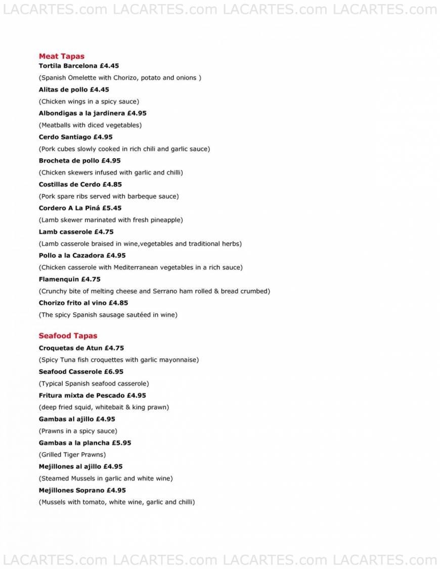  Pricelists of Soprano Wine & Tapas Bar - Tunbridge Wells Old High Street - Photo 1 of 9