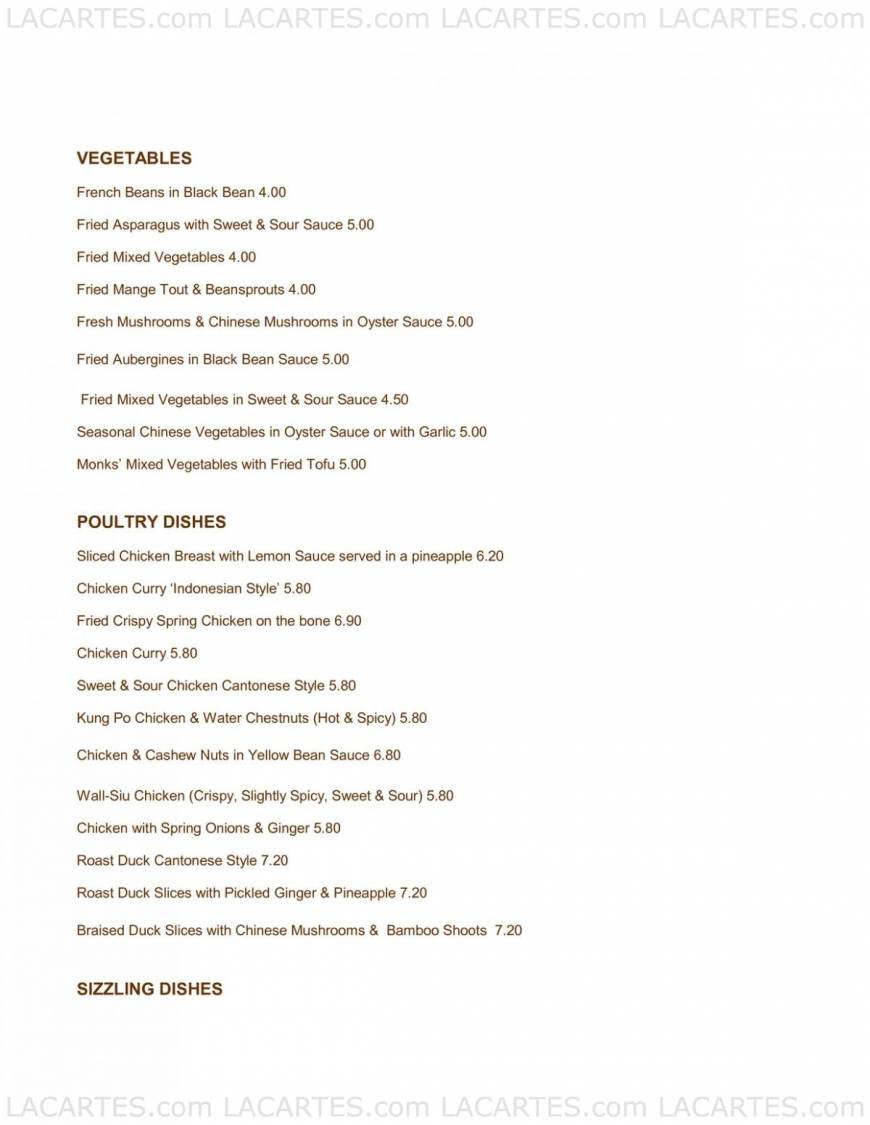  Pricelists of The Imperial Dynasty Restaurant - Tunbridge Wells 18-20 High Street - Photo 3 of 9