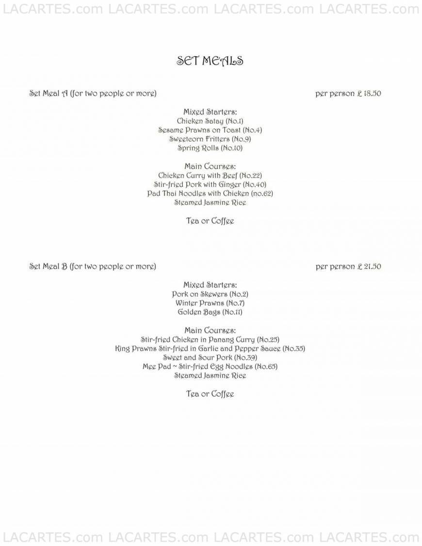  Pricelists of Preedee Thai Cuisine - Tunbridge Wells 155 Camden Road - Photo 7 of 13