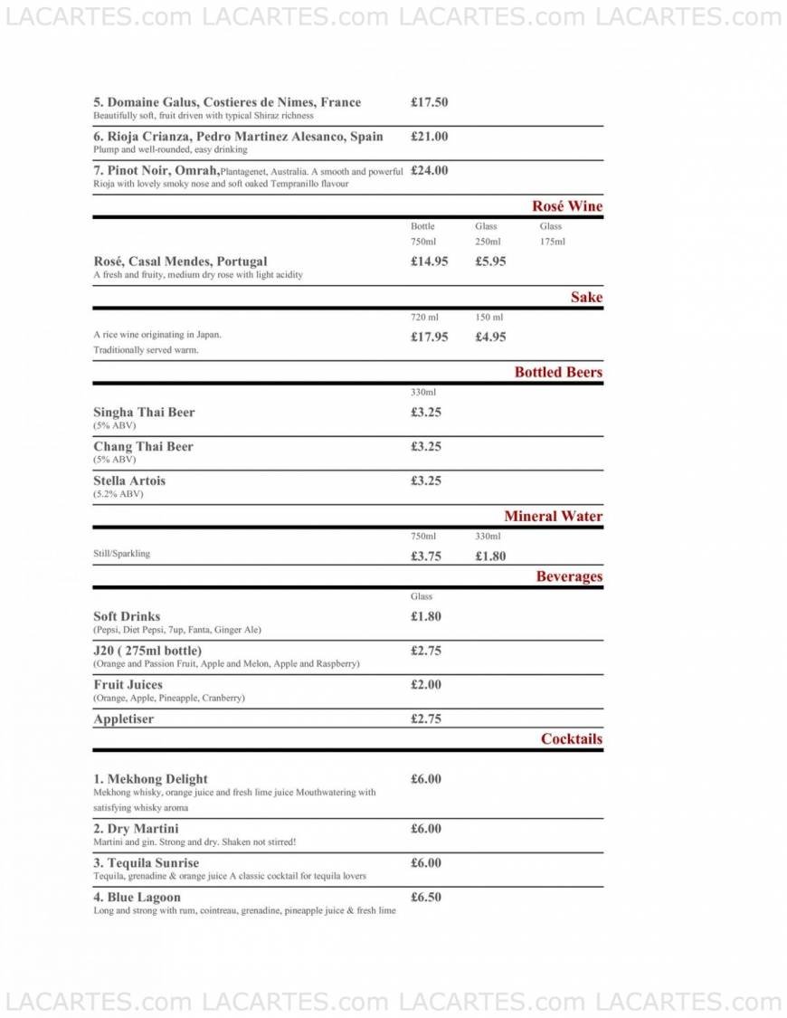  Pricelists of Preedee Thai Cuisine - Tunbridge Wells 155 Camden Road - Photo 12 of 13