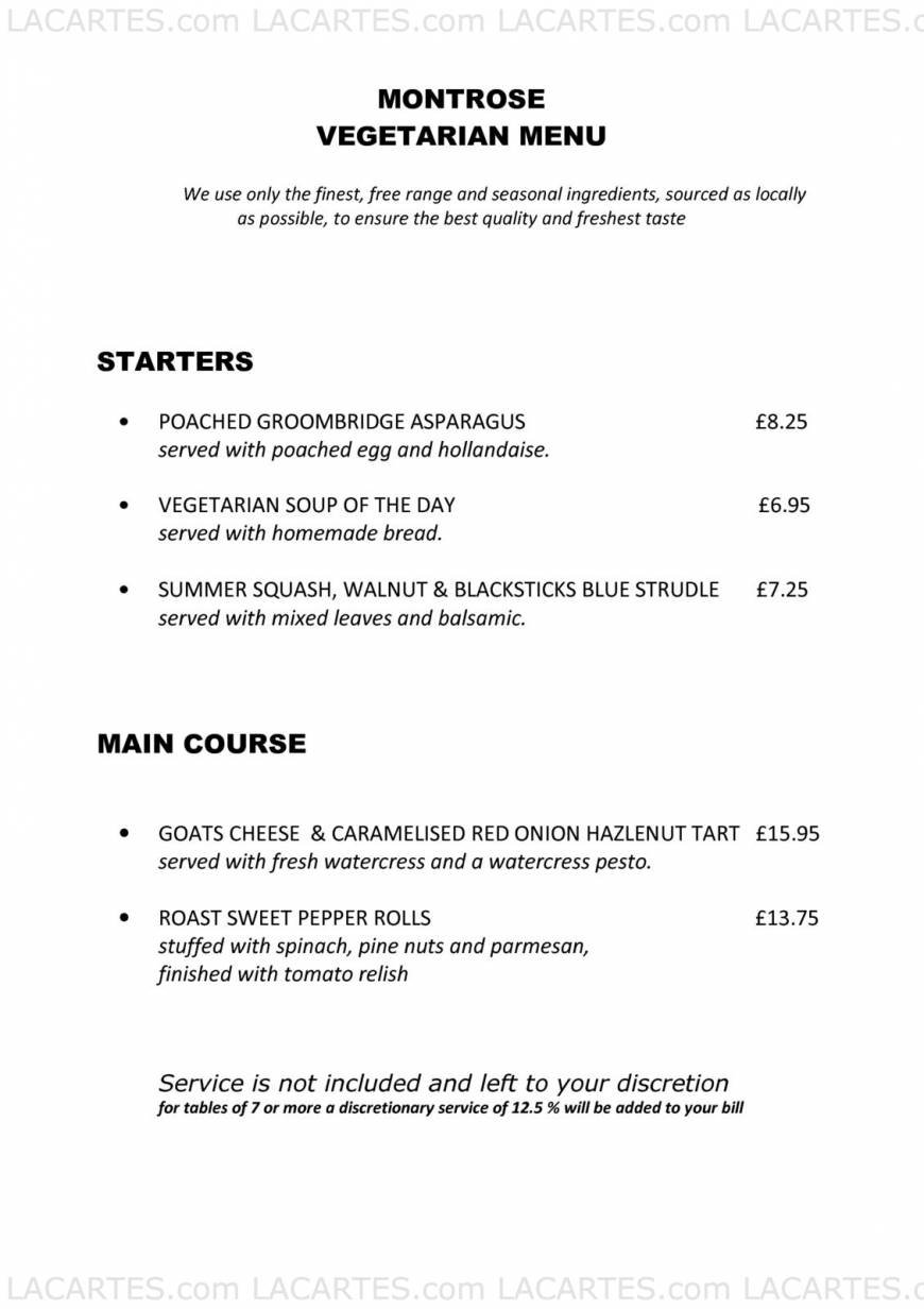  Pricelists of Montrose Restaurant - Tunbridge Wells Southborough Common, Southborough - Photo 7 of 25