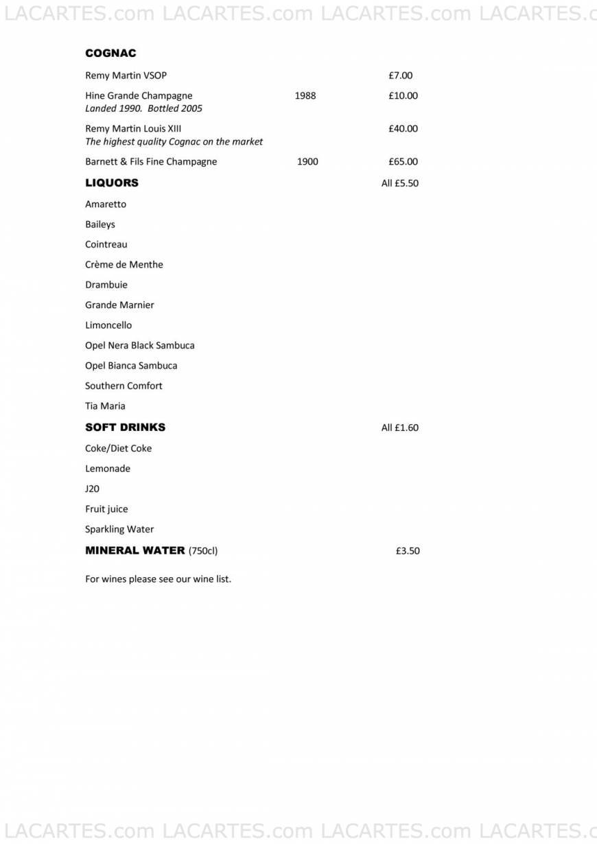  Pricelists of Montrose Restaurant - Tunbridge Wells Southborough Common, Southborough - Photo 13 of 25