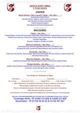 Menus & Prices, Zapatas Mexican Restaurants, Tunbridge Wells