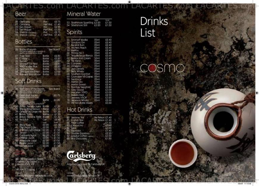  Pricelists of Cosmo Tunbridge Wells 31-37 Grosvenor Road - Photo 7 of 8