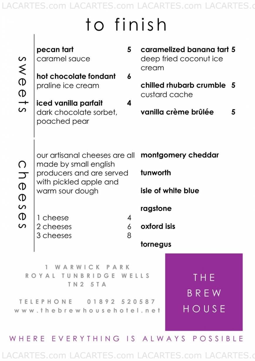  Pricelists of THE BREW HOUSE HOTEL 1 WARWICK PARK ROYAL - Photo 4 of 17