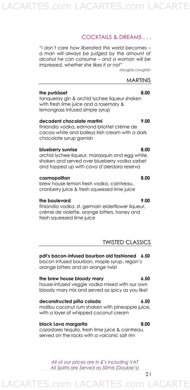  Pricelists of THE BREW HOUSE HOTEL 1 WARWICK PARK ROYAL - Photo 7 of 17