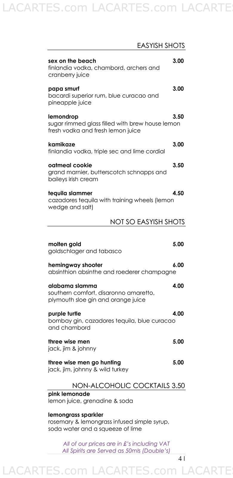 Pricelists of THE BREW HOUSE HOTEL 1 WARWICK PARK ROYAL - Photo 9 of 17