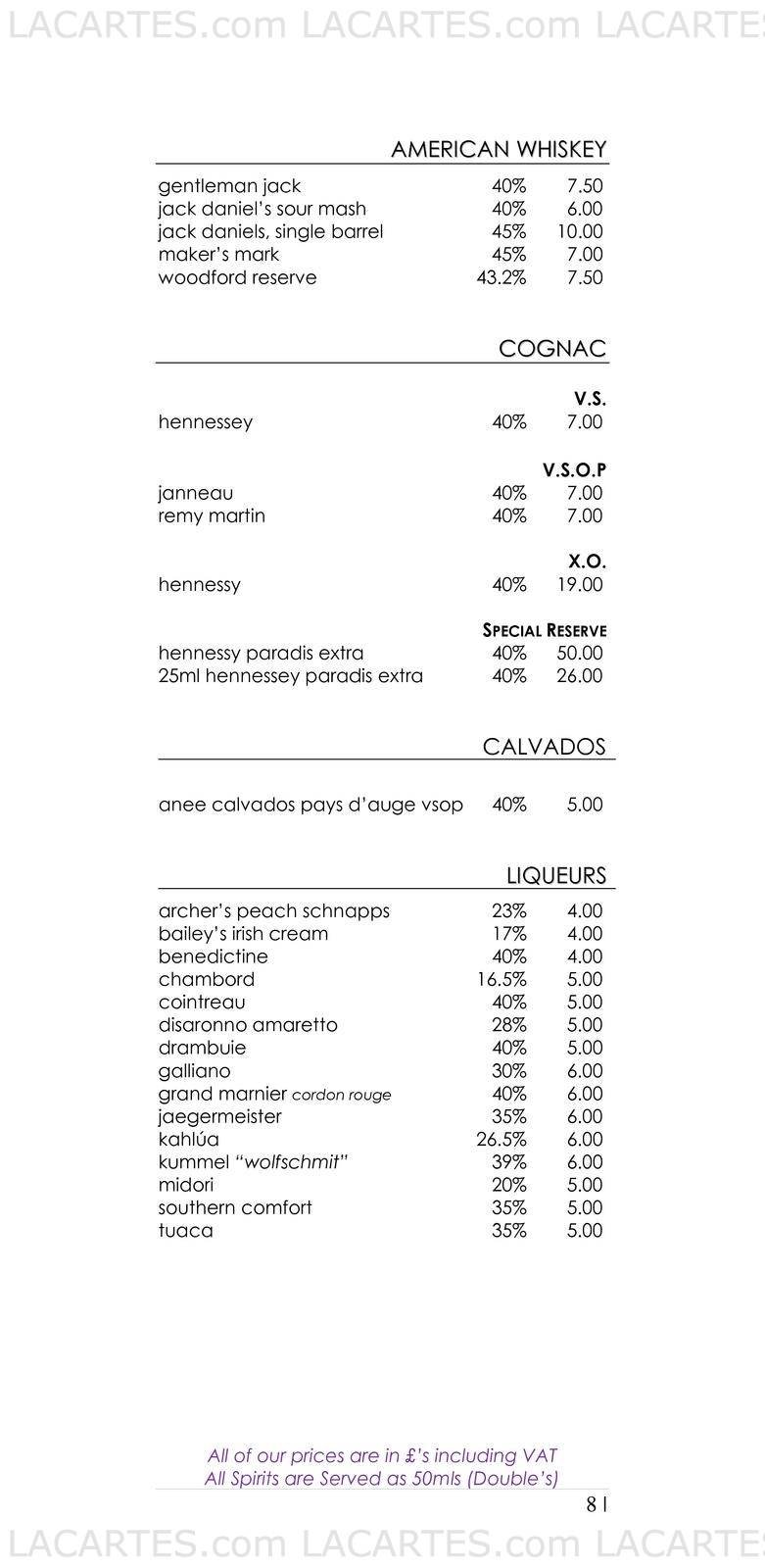  Pricelists of THE BREW HOUSE HOTEL 1 WARWICK PARK ROYAL - Photo 13 of 17