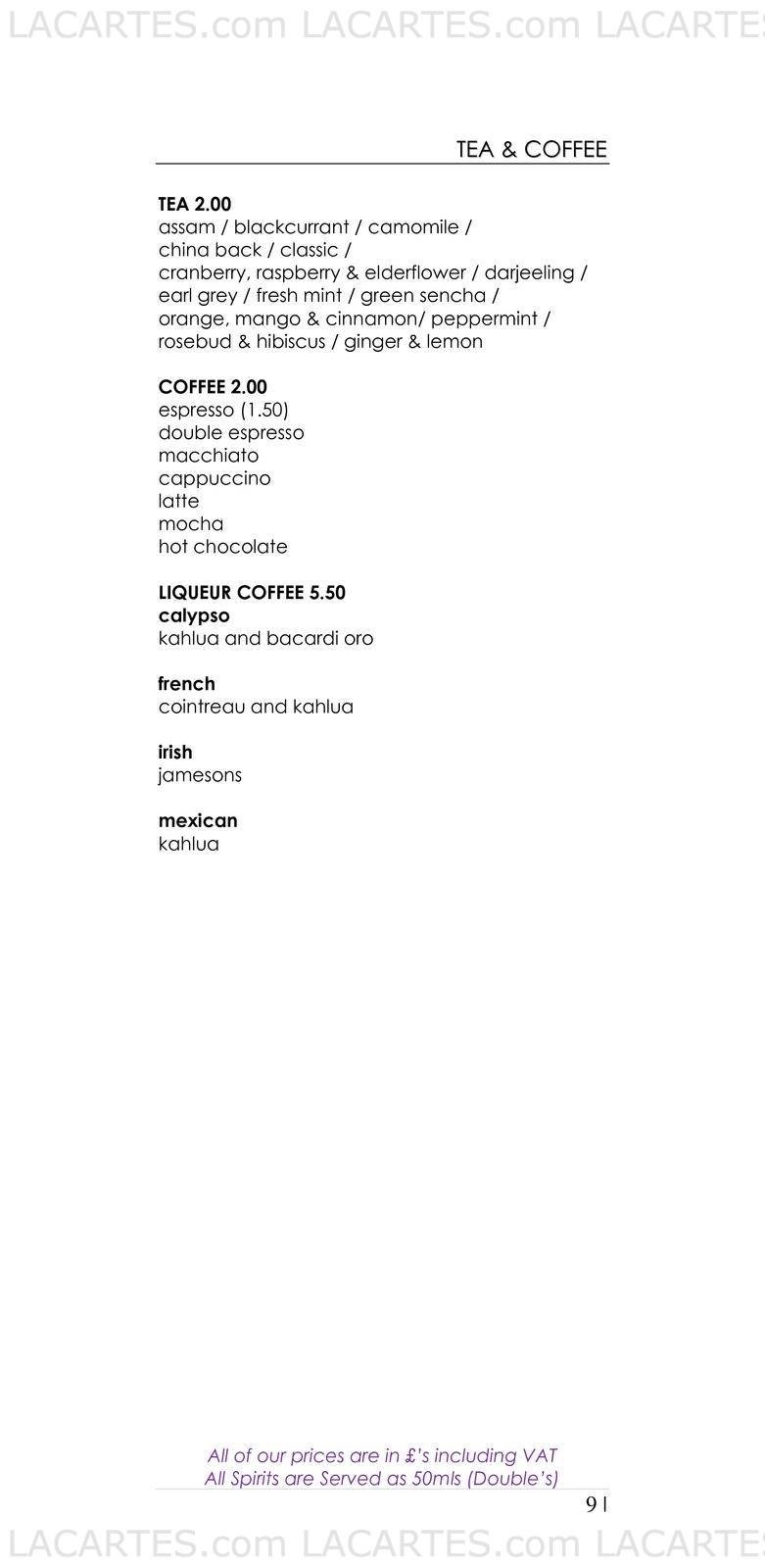  Pricelists of THE BREW HOUSE HOTEL 1 WARWICK PARK ROYAL - Photo 14 of 17