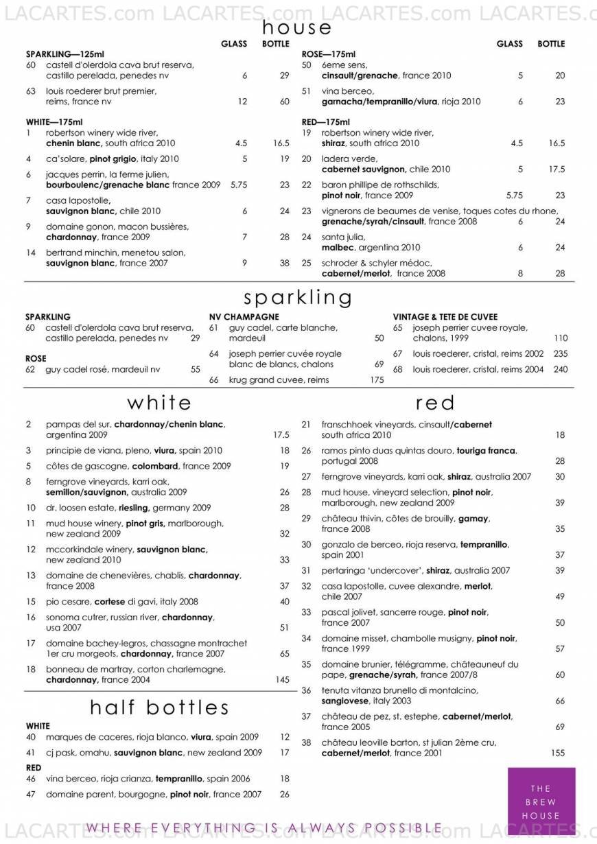  Pricelists of THE BREW HOUSE HOTEL 1 WARWICK PARK ROYAL - Photo 16 of 17