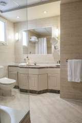 Guest room bathroom, Hilton Cairo Zamalek Residences, Cairo