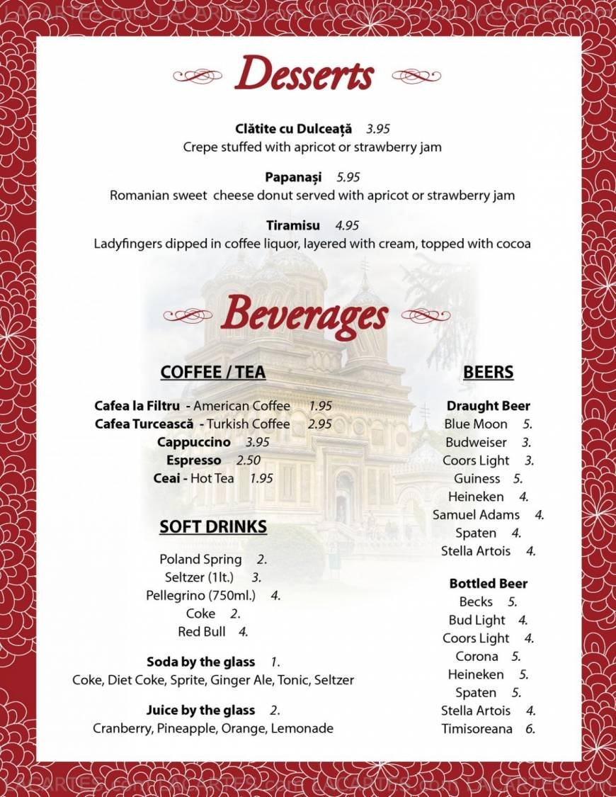  Pricelists of Bucharest Restaurant 43-45 40th Street - Photo 5 of 12