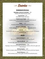Menus & Prices, Bucharest Restaurant, Sunnyside