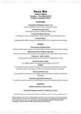 Menus & Prices, Coco Rio Bar and Restaurant - Southampton, Southampton