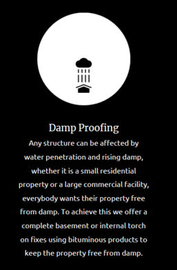 Damp Proofing Services Services of J Warwick Waterproofing and Roofing Specialists 44 Park Close Road - Photo 1 of 10
