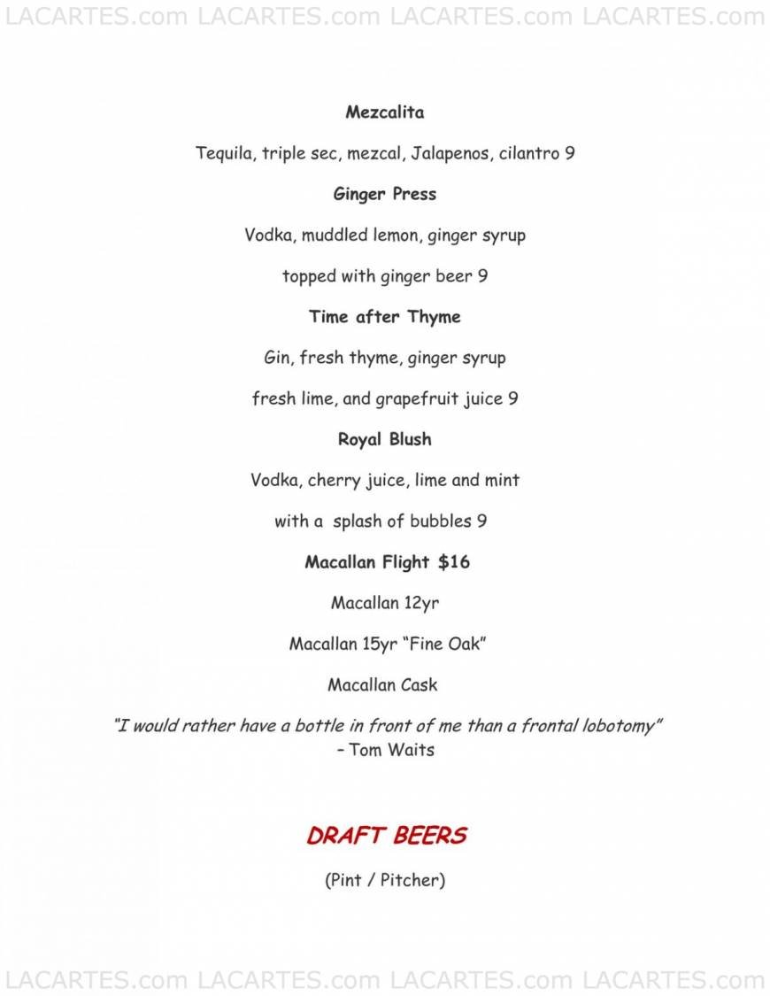  Pricelists of T-rex Restaurant & Bar 1300 10th St - Photo 13 of 18
