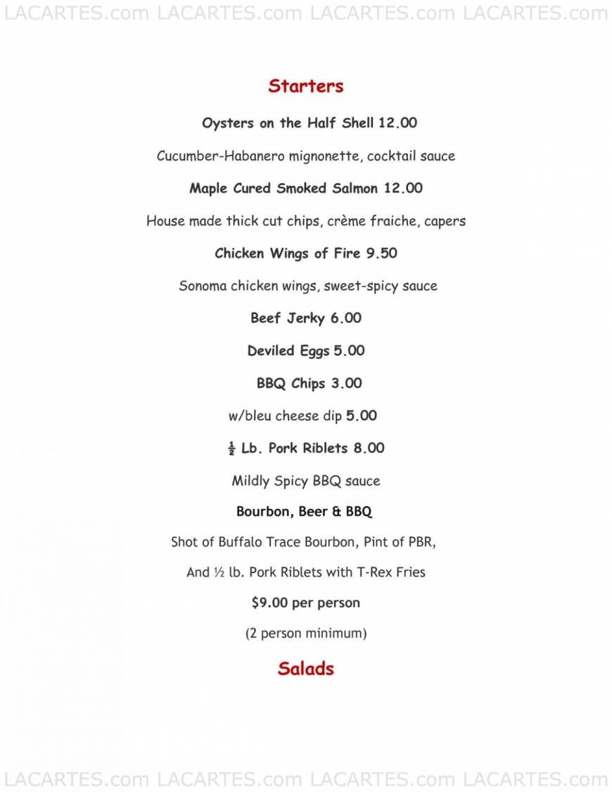  Pricelists of T-rex Restaurant & Bar 1300 10th St - Photo 9 of 18
