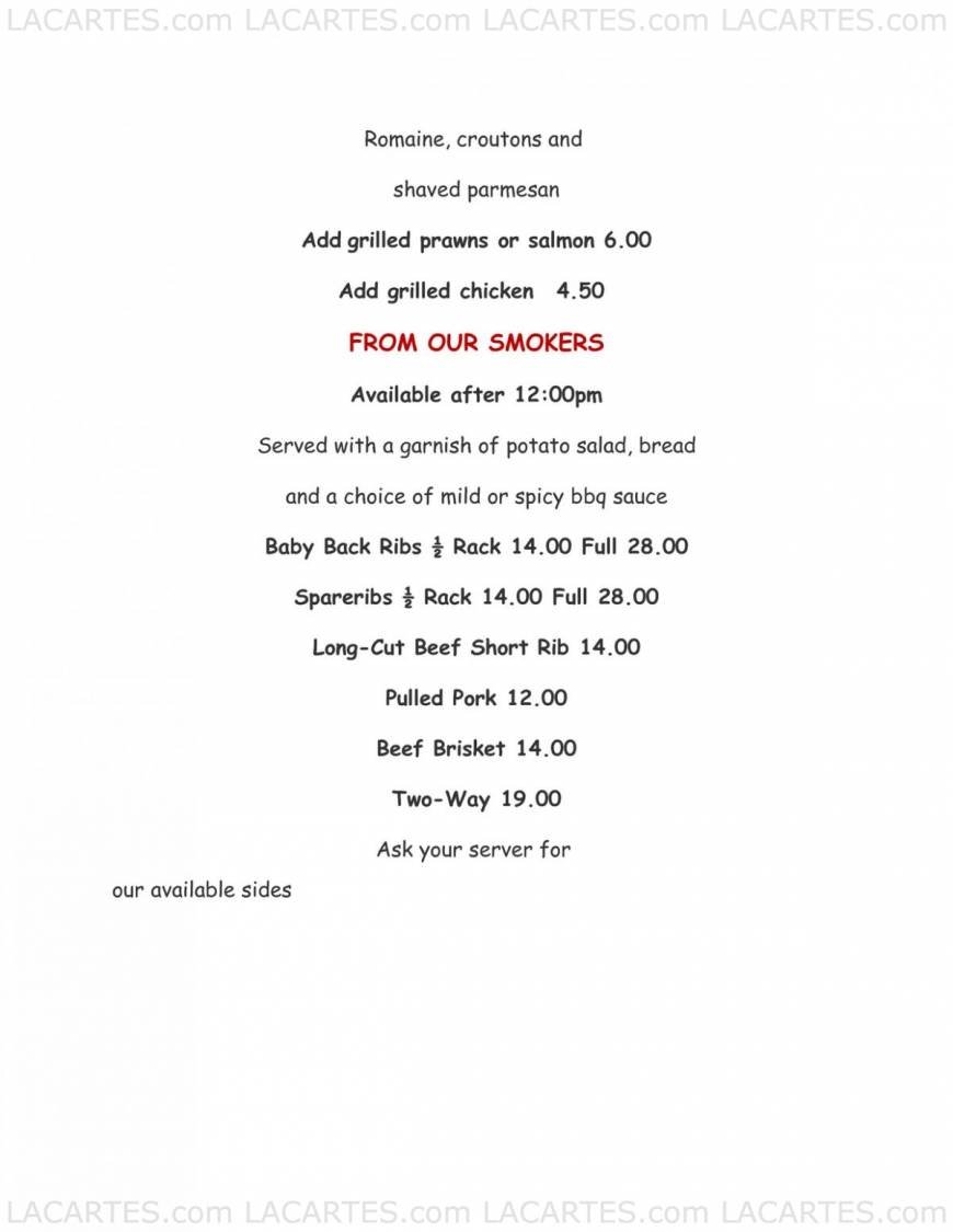  Pricelists of T-rex Restaurant & Bar 1300 10th St - Photo 2 of 18