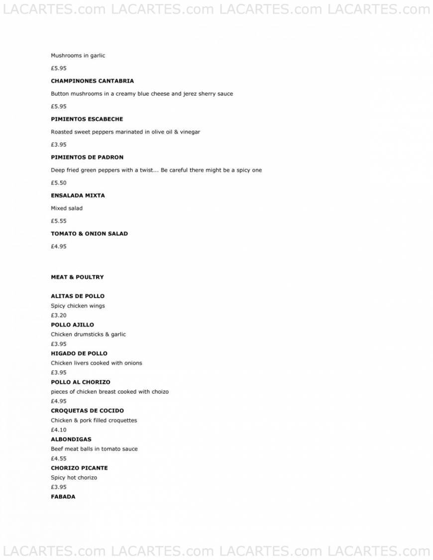  Pricelists of LA REGATA RESTAURANT - Southampton Town Quay - Photo 20 of 20