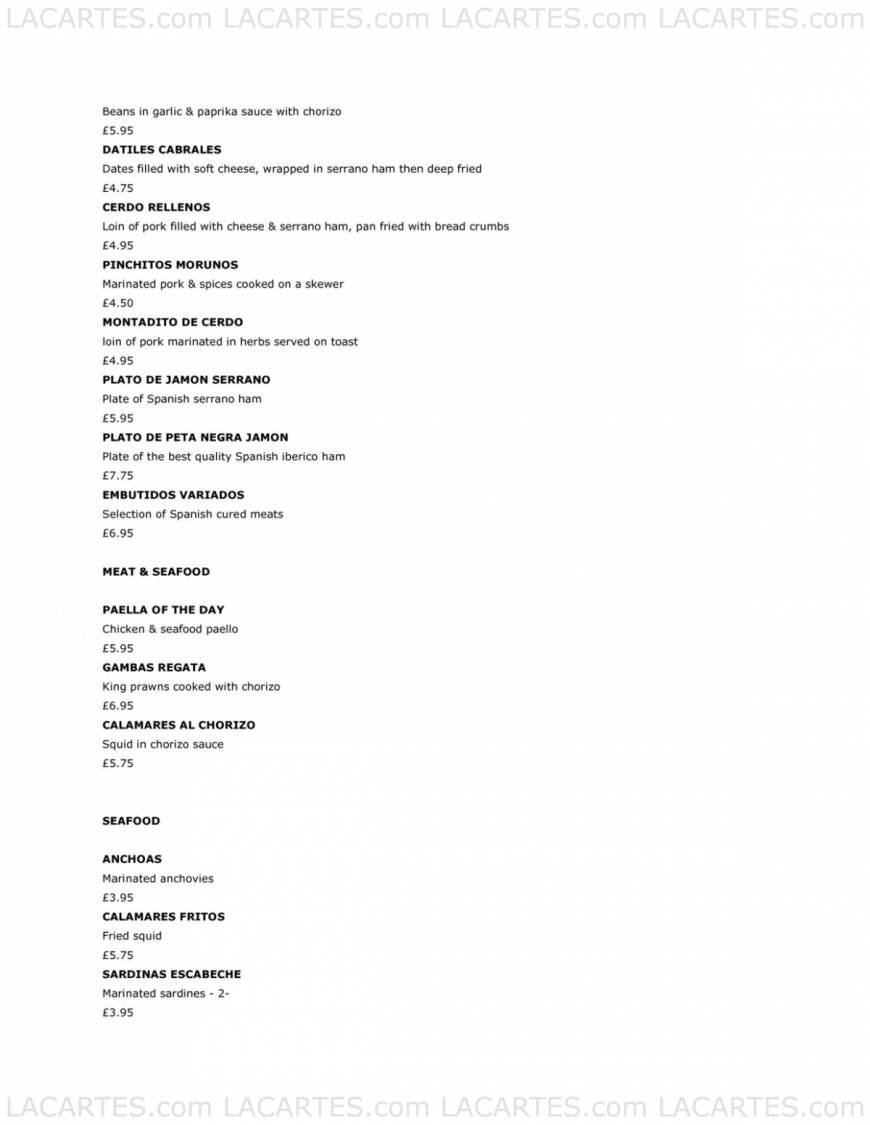  Pricelists of LA REGATA RESTAURANT - Southampton Town Quay - Photo 19 of 20