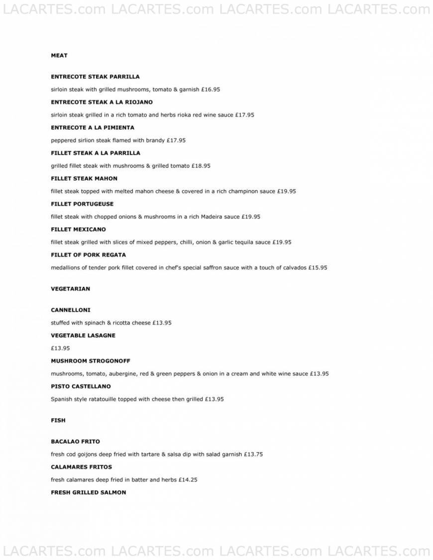  Pricelists of LA REGATA RESTAURANT - Southampton Town Quay - Photo 15 of 20