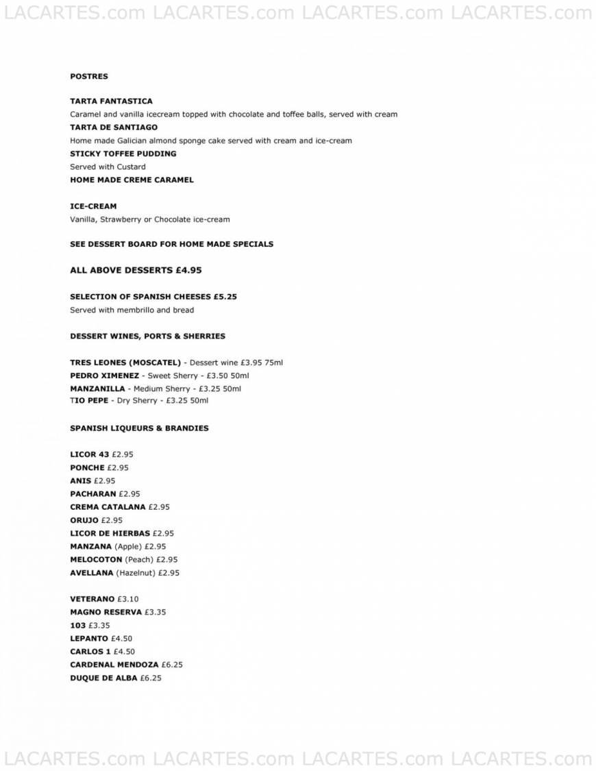  Pricelists of LA REGATA RESTAURANT - Southampton Town Quay - Photo 12 of 20