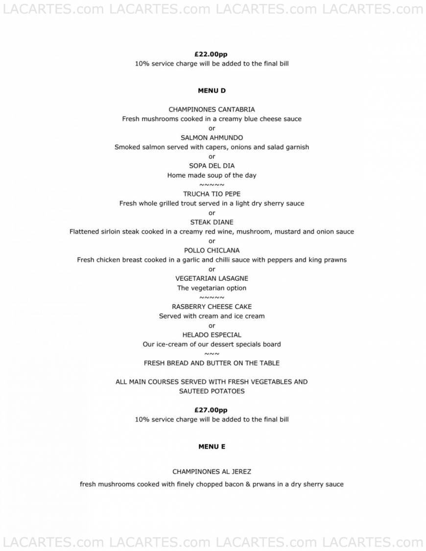  Pricelists of LA REGATA RESTAURANT - Southampton Town Quay - Photo 4 of 20