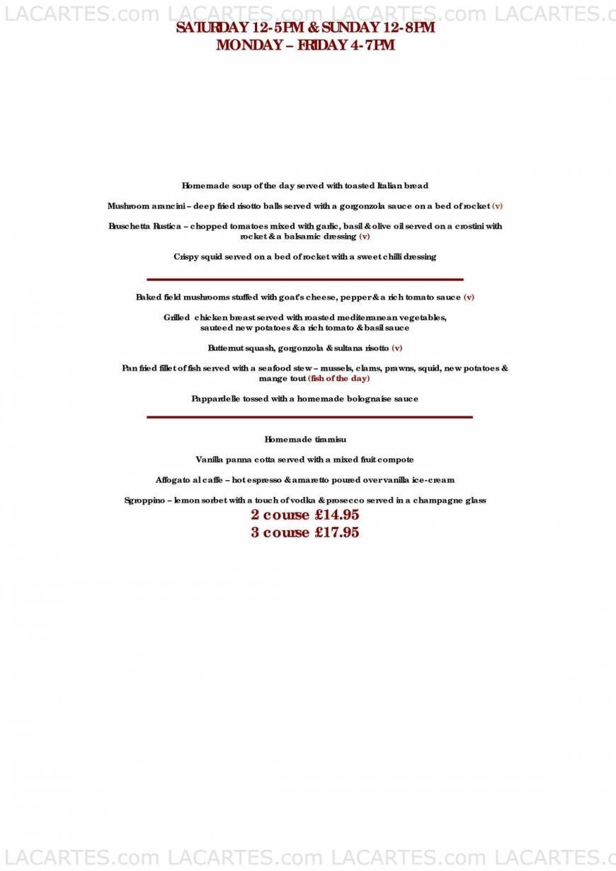  Pricelists of De Luca Cucina & Bar 83 Regent Street  - Photo 2 of 12