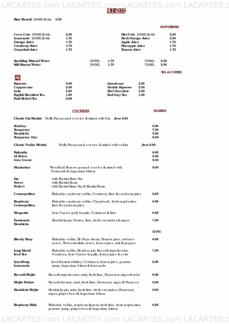  Pricelists of De Luca Cucina & Bar 83 Regent Street  - Photo 6 of 12