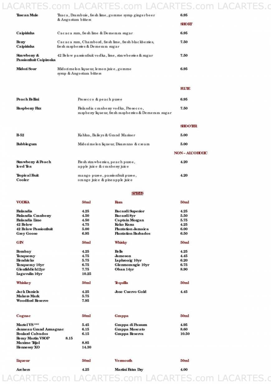  Pricelists of De Luca Cucina & Bar 83 Regent Street  - Photo 7 of 12