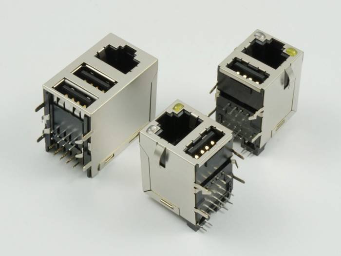       Stacked USB-RJ45 Combination Modular Jack                          Connector & Cable of Tekman Group Ltd. 3F., No.108-1, Minquan Rd. - Photo 21 of 48