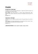 Menus & Prices, El FollÃ³ Turisme Rural, Tagamanent