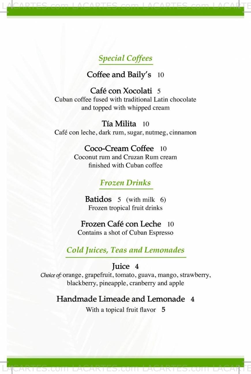 Pricelists of Havana Central Bar and Restaurant 2911 Broadway (Between 113th & 114th St) - Photo 6 of 14