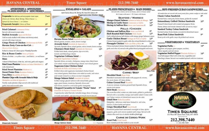  Pricelists of Havana Central Bar and Restaurant 2911 Broadway (Between 113th & 114th St) - Photo 10 of 14