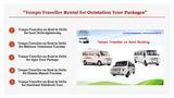 Menus & Prices, Tempo Traveller on Rent in Delhi, New Delhi