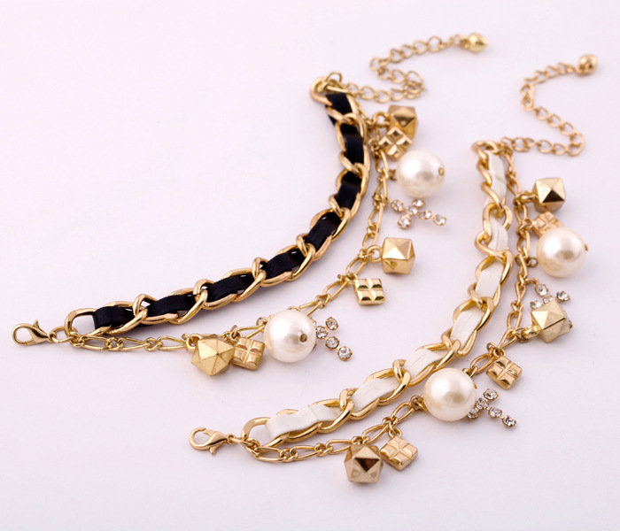Leather Braided Gold Pearl Bracelet Fashion Jewelry of Top Collections Co., Ltd. ç‘ªèŽŽç²¾å“æœ‰é™å…¬å¸ 9F-2, 129, Cheng Kung Rd. - Photo 9 of 12