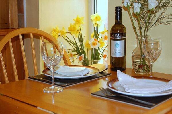 Auld Smiddy Dining Table Profile Photos of East Muntloch Croft Bed & Breakfast and Auld Smiddy & Glen Auchie Holiday Cottages East Muntlloch Croft B & B, Cairngaan Road, - Photo 7 of 14