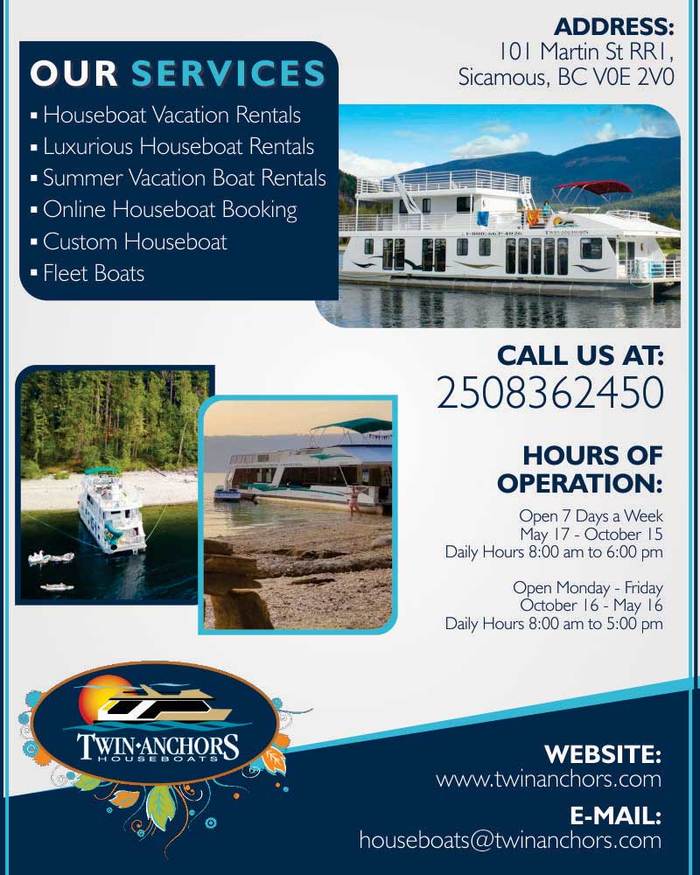  Profile Photos of Shuswap lake Houseboats | Twin Anchors Houseboat Vacations 101 Martin St RR1 - Photo 1 of 1