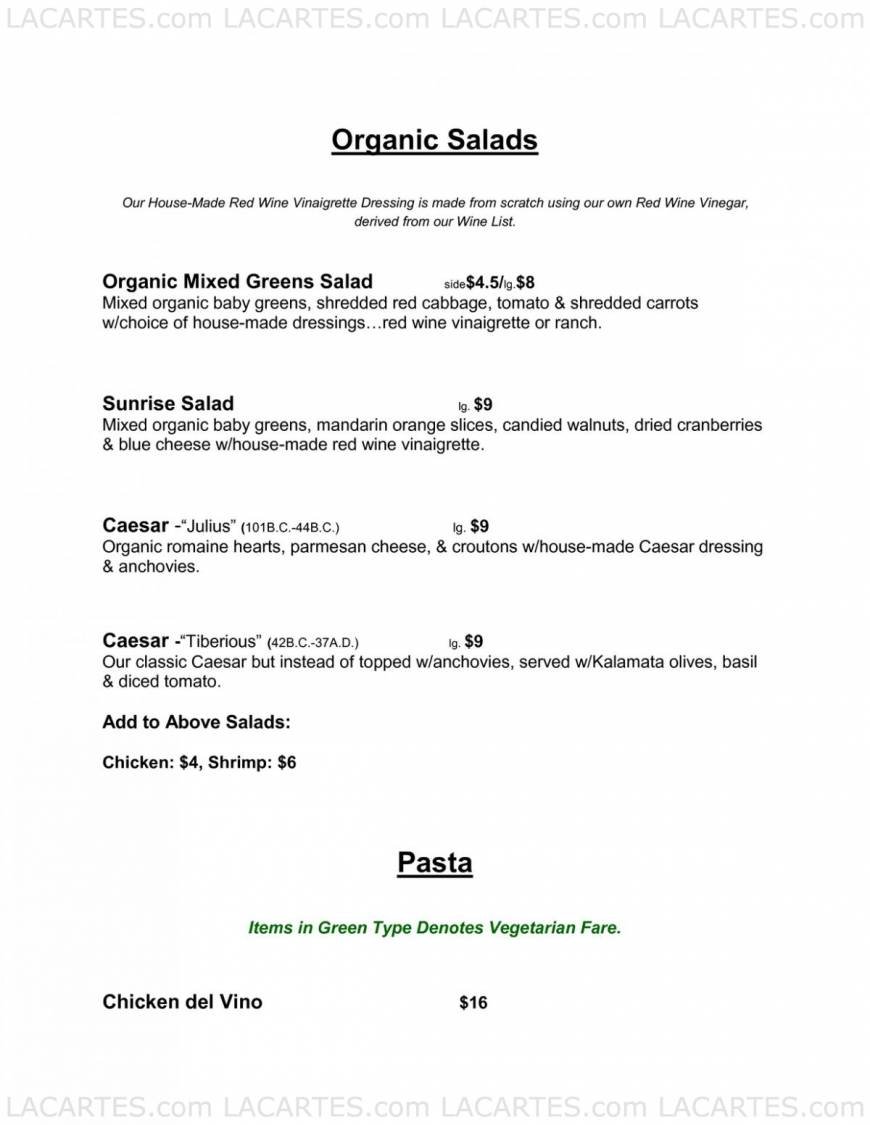  Pricelists of Case Vino 3136 Sacramento St. - Photo 2 of 12