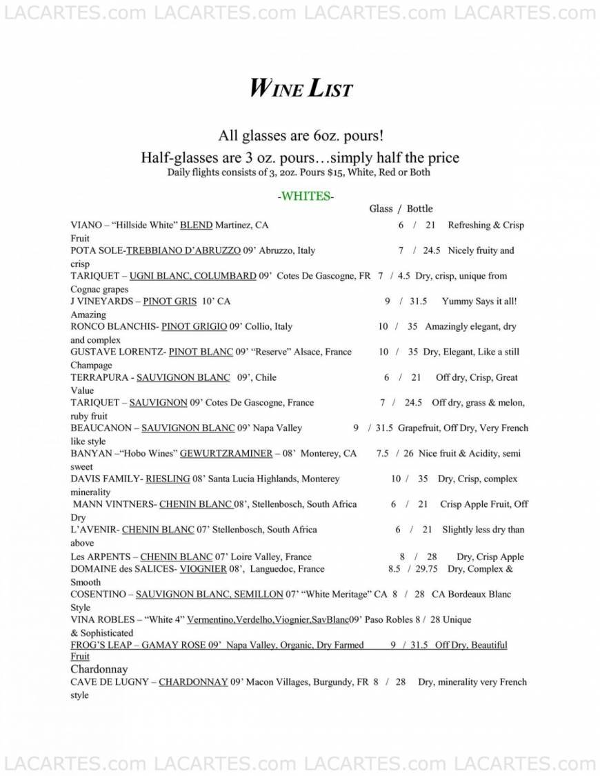  Pricelists of Case Vino 3136 Sacramento St. - Photo 8 of 12
