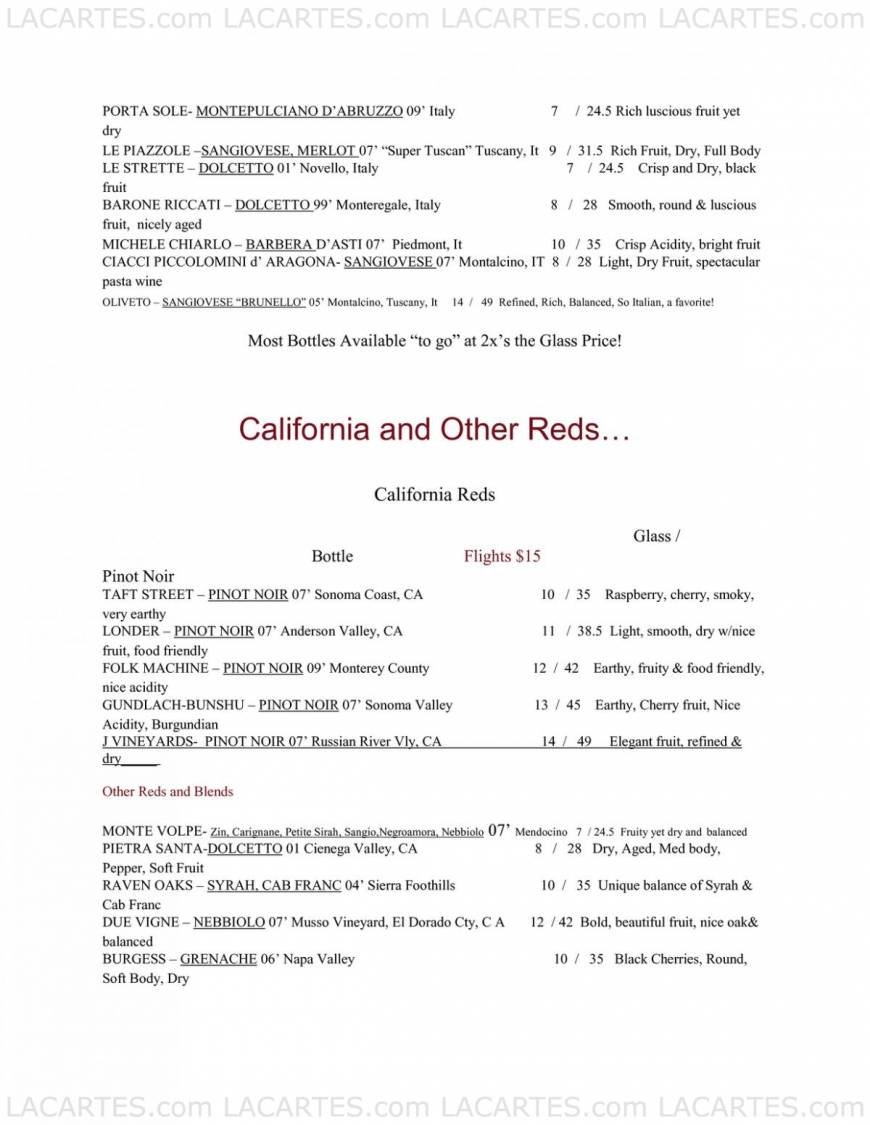  Pricelists of Case Vino 3136 Sacramento St. - Photo 10 of 12