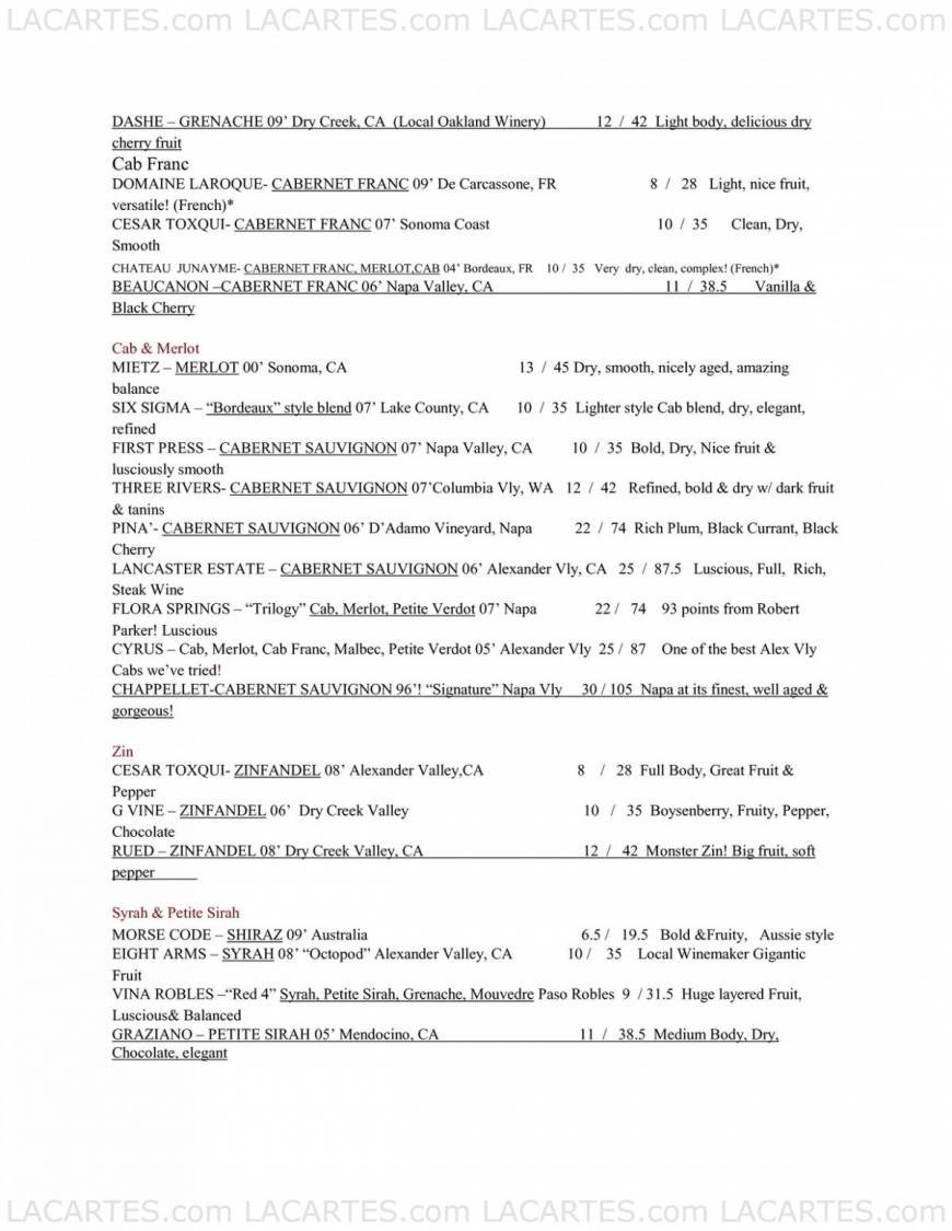  Pricelists of Case Vino 3136 Sacramento St. - Photo 11 of 12