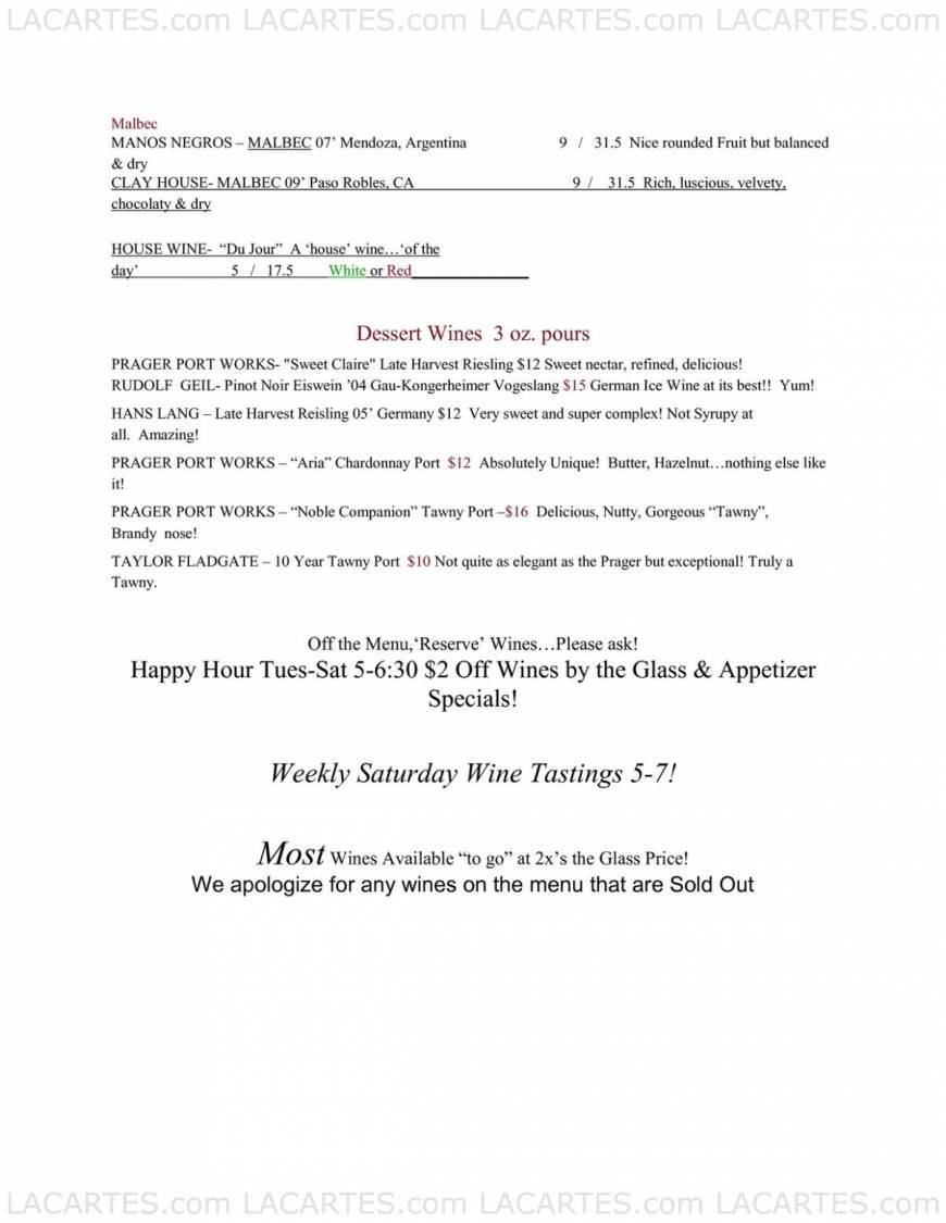  Pricelists of Case Vino 3136 Sacramento St. - Photo 12 of 12