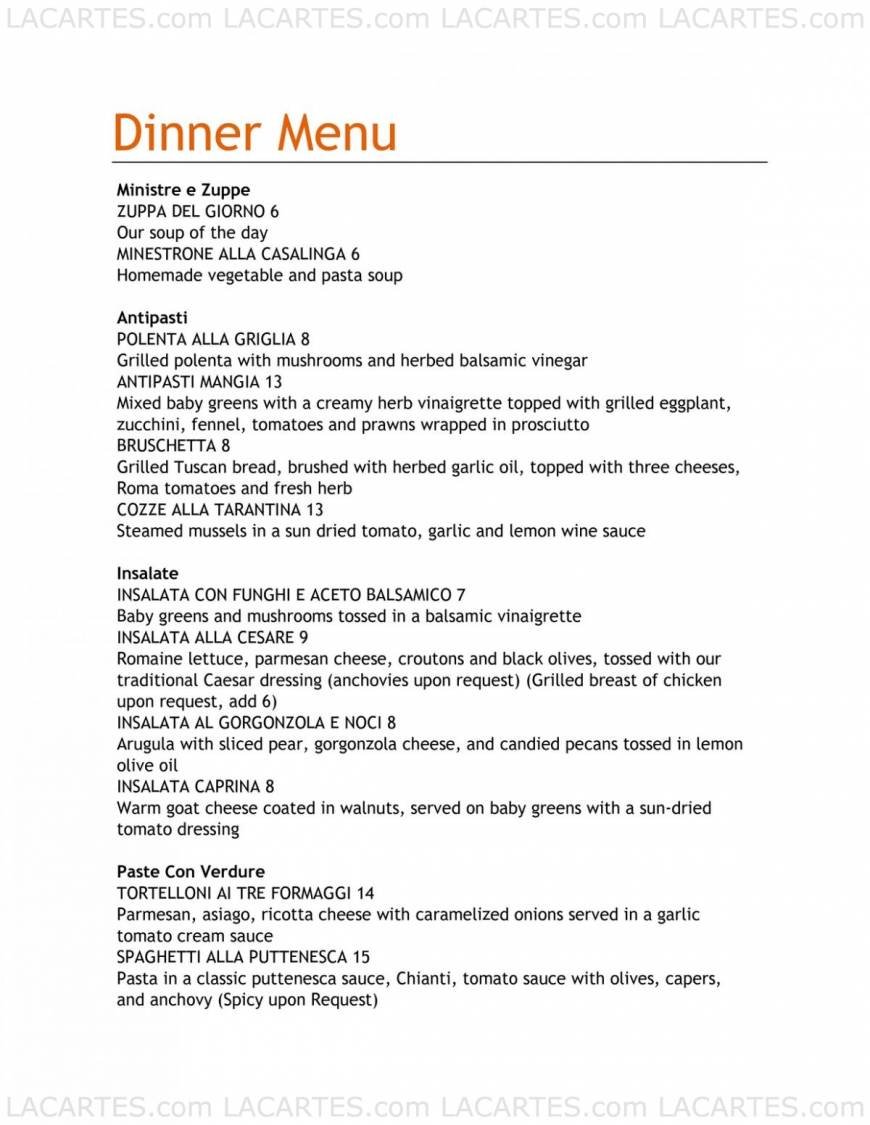  Pricelists of Mangia Mangia 755 San Pablo Avenue - Photo 3 of 8