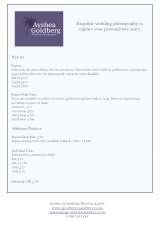 Menus & Prices, Ayshea Goldberg Photography, witham