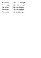 Menus & Prices, Apartments at Apart-hotel Edelweiss, Sveti Stefan