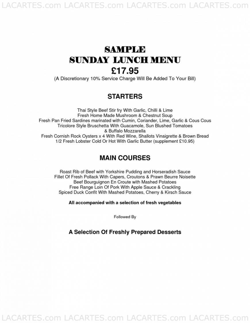  Pricelists of Prima Donnas Mediterranean Restaurant 1 - 3 Red Lodge Road - Photo 4 of 8