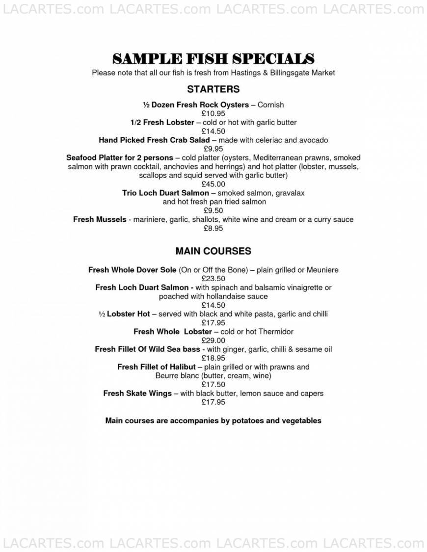  Pricelists of Prima Donnas Mediterranean Restaurant 1 - 3 Red Lodge Road - Photo 5 of 8