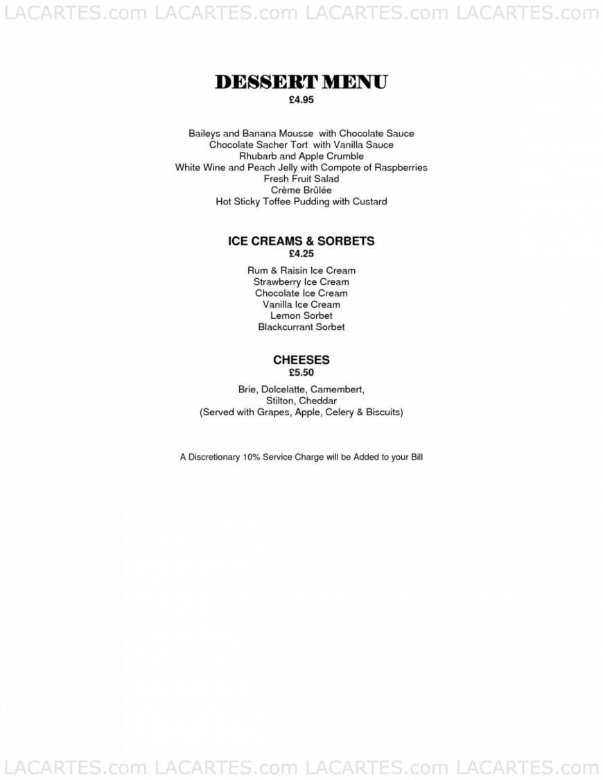  Pricelists of Prima Donnas Mediterranean Restaurant 1 - 3 Red Lodge Road - Photo 8 of 8